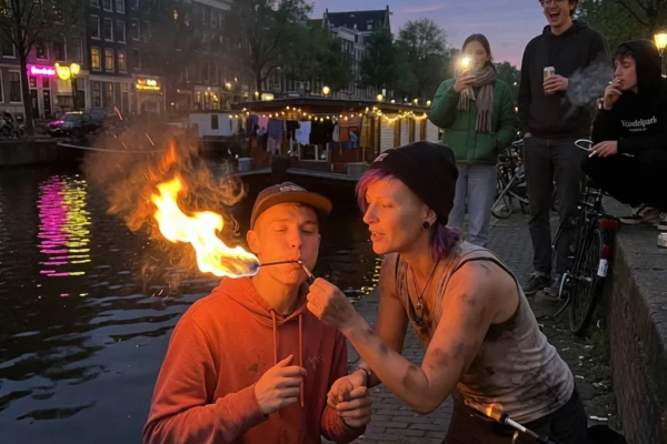 Fire breathing workshop in Amsterdam